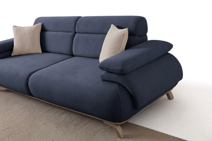 Atelier Del Sofa Sofá de 3 Plazas Bonjo Silver - Navy Blue
